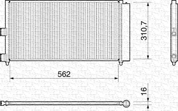 MAGNETI MARELLI Lauhdutin, ilmastointilaite 350203158000